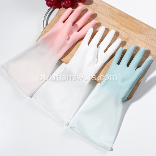 Luvas de limpeza de cozinha Luvas de silicone para lavar louça